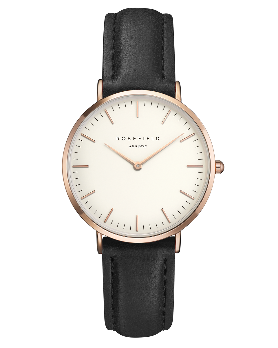 Rosefield The Tribeca 33mm White Black Rosegold Watch | Buy Online in ...