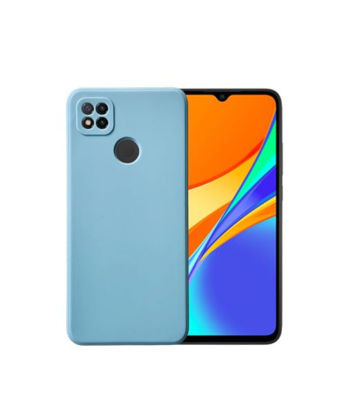 Liquid Silicone Back Case For Redmi 9c- Sky Blue
