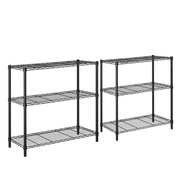 6 Tier Chrome Shelf Spaceo 90X35X180 Blk
