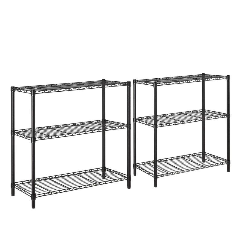 6 Tier Chrome Shelf Spaceo 90X35X180 Blk
