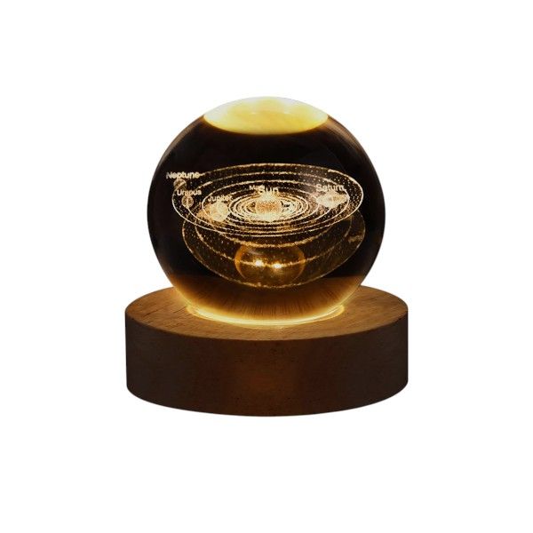 Solar System LED Crystal Ball Night Light