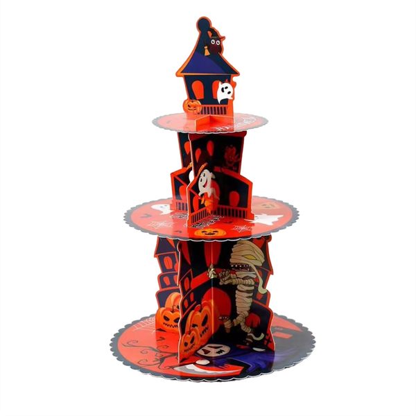Festive Halloween Dessert Stand Spooky Halloween Cupcake Stand B