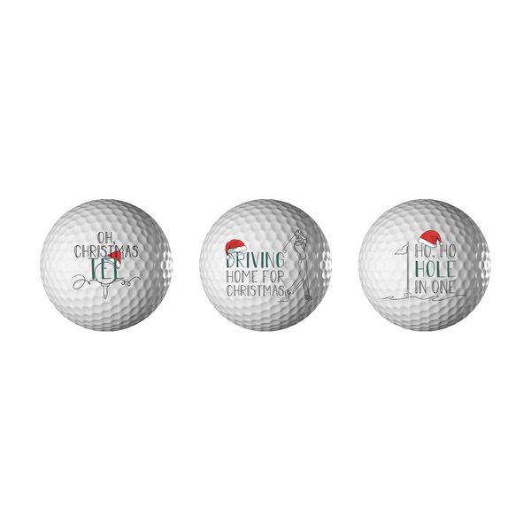 Personalised Golf Balls - Christmas Puns