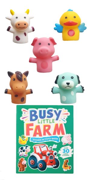 Farm Animals Activity Book And Farm Animal Finger Puppets