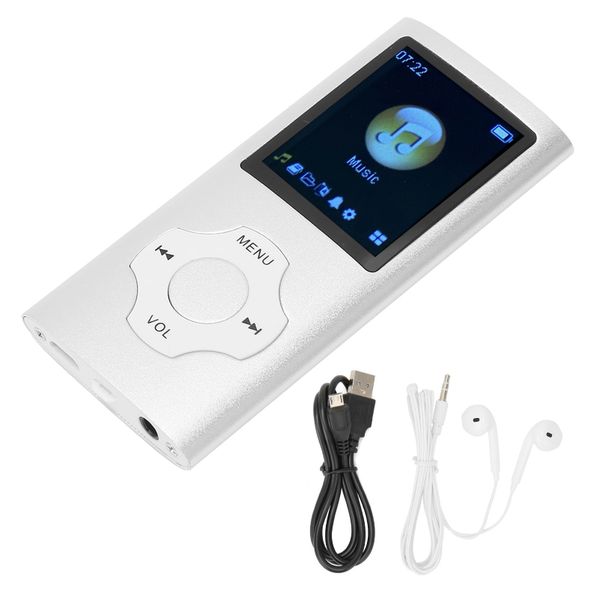 MP3 Player 1.8 in LCD Screen Support Recording FM Radio Portable Silver