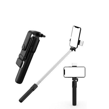 S03S Selfie Stick Tripod With Selfie Light and Remote Image