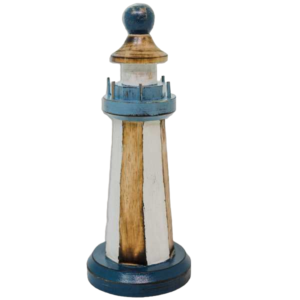 Wooden Lighthouse Nautical Tabletop Ornament