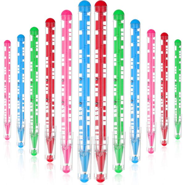 24Pcs Maze Pen Puzzle Ink Pen Fidget Toy Pen With Ball Maze Inside