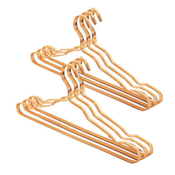 Home Laundry Closet Metallic Storage Hanger Set of 6 Value Pack (41cm)