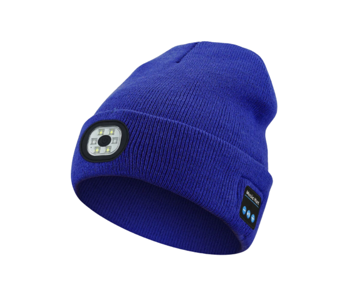 Smart Beanie with Light - Blue - The Ultimate Winter Tech Companion