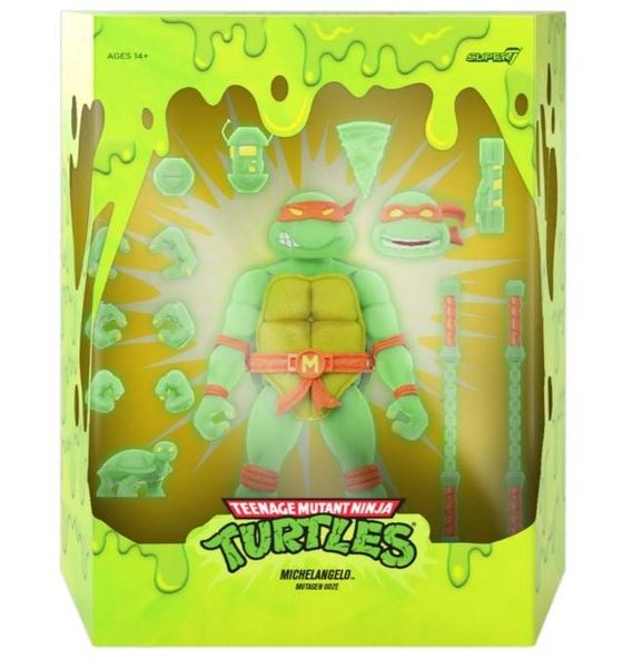 TMNT Utimates Michaelangelo Mutagen Ooze Glow Figure