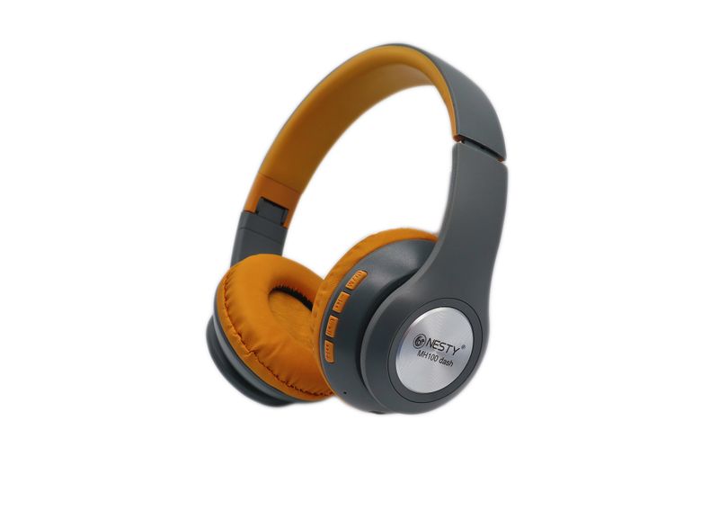 NESTY Wireless Bluetooth Headphones MH 100 Dash- Grey / Orange