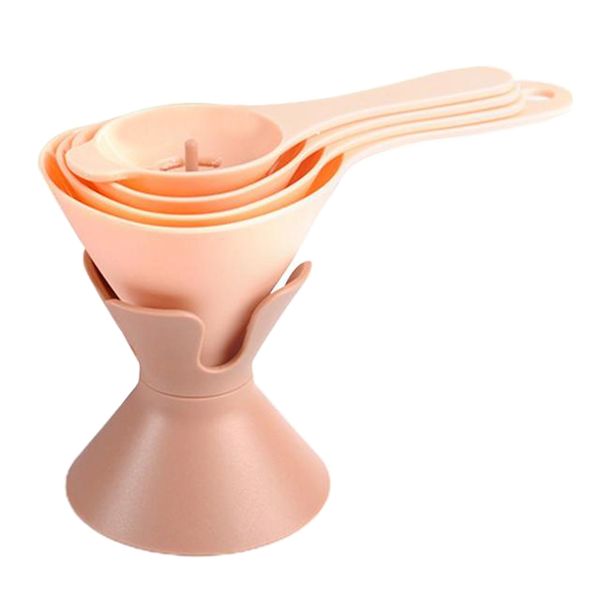 6 in 1 Multifunctional Funnels Set with Removable Strainer &amp; Storage Base