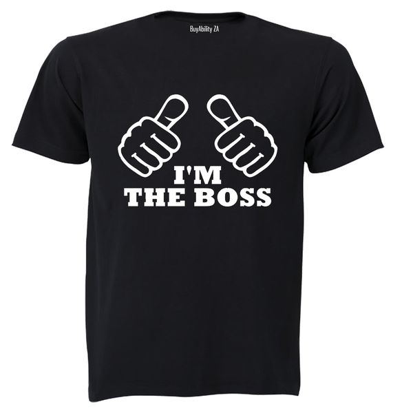 I'm The Boss - Thumbs - Kids T-Shirt - Black