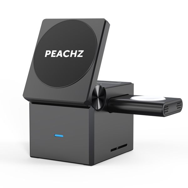Peachz Wireless Charging Station 3 in1 Charger Compatible Apple Magsafe