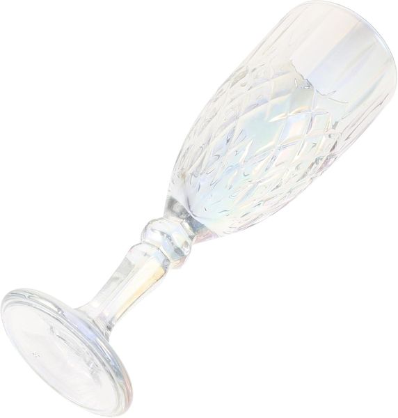 Multicolor Faceted Pattern Elegant Sparkling Wine Goblet, Multi-color High