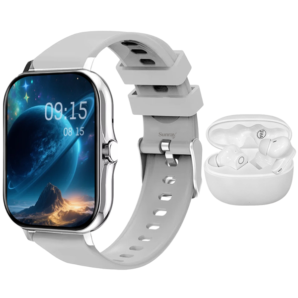 SUNRAY Men's Fitness Smart Watch&amp;Wireless Earphones with 120+ Sport Modes