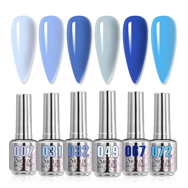 Sioux Ocean Breeze Gel Polish Collection - 6 Piece (15ml Each)
