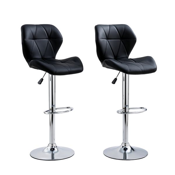 Faux Leather Bar Stool / Kitchen Counter Chairs Set of 2 CR150