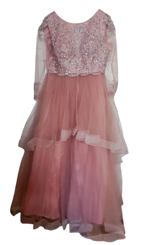 Women's Rose Gold Ruffle Evening Gown - L to XL | Shop Today. Get it ...