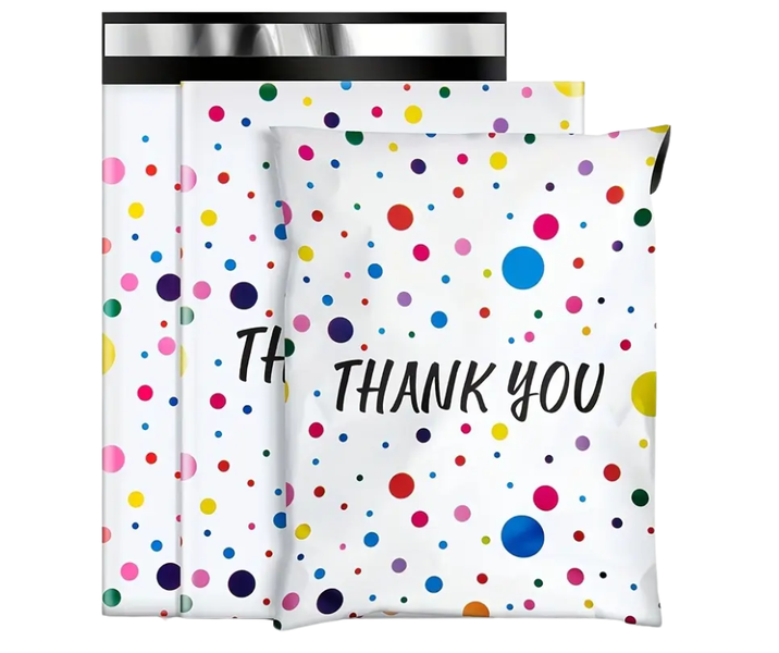 Adhesive Gift Bag Colour Polka Dot 100 image