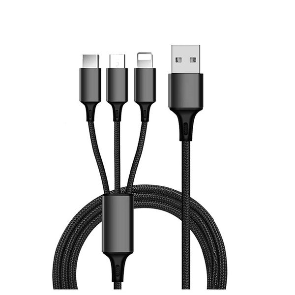 1.2M 3-in-1 Braided USB Charging Cable - X17