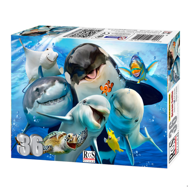 RGS - Ocean Selfies Cardboard 36 Piece Puzzle