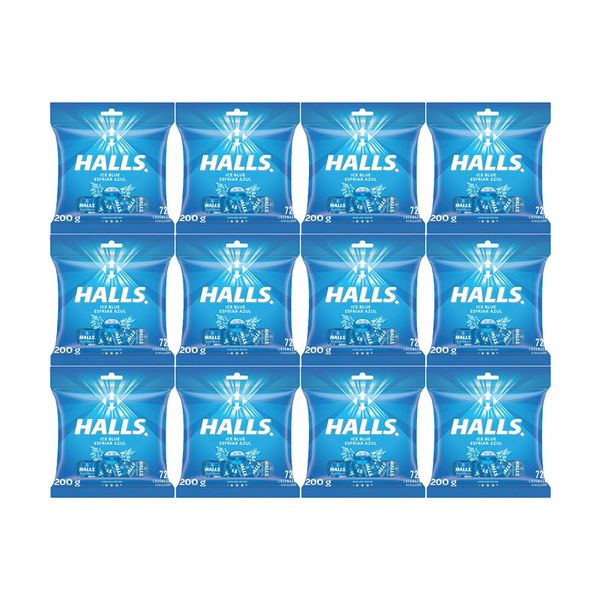 Halls Packs Ice Blue - 12 x 72s