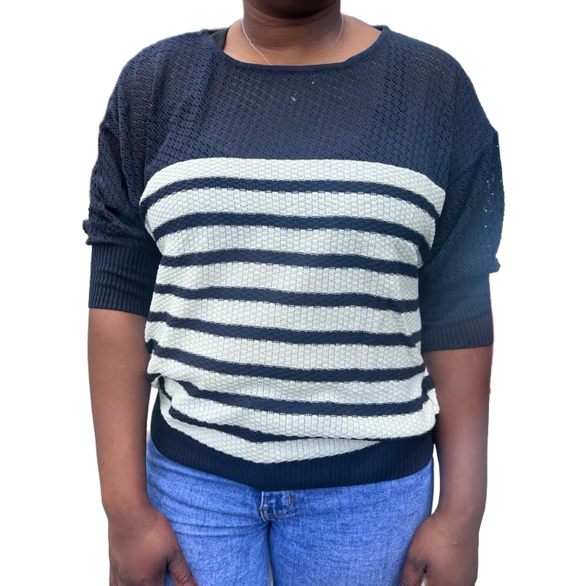 Elegant Loose Style Cotton Knit Sweater-One Size Fit Small-Medium-Large -XL | Shop Today. Get it ...