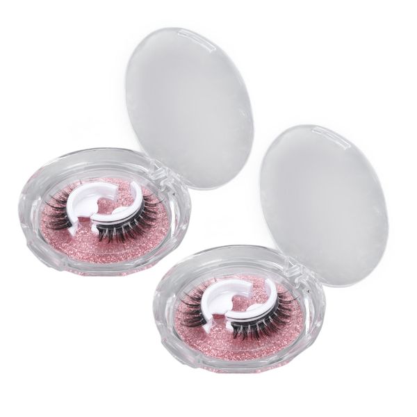 2 Pairs Reusable Eyelashes Women Waterproof Natural Look False Lashes Gift