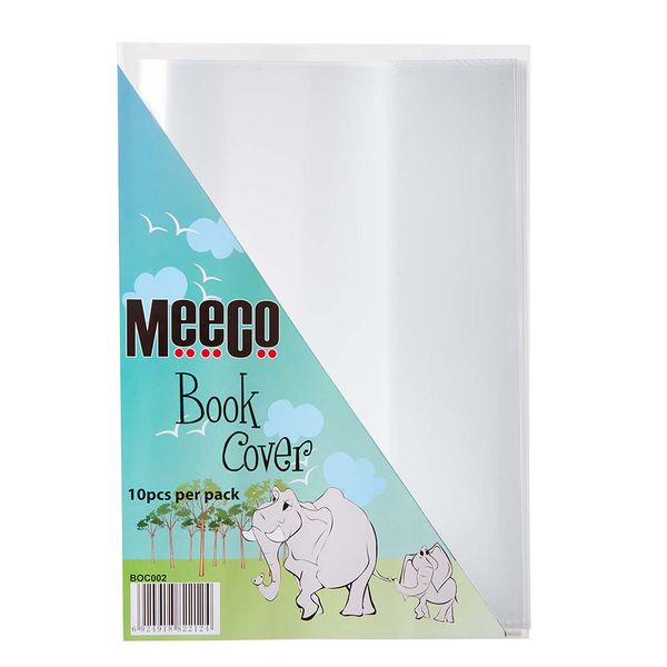 Meeco A4 130 micron Clear Fitted Book Covers (10 Pack)