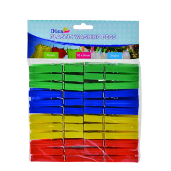 Disa - 24 Piece Plastic Washing Pegs- Pack Of 2