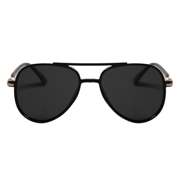 Superfine Abby Aviator Black Sunglasses