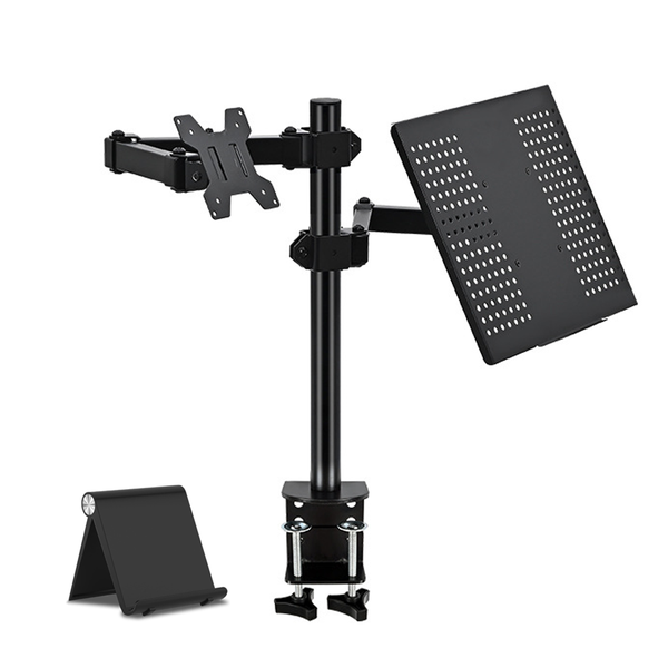 Adjustable Monitor Stand Laptop Tray 13-32"Computer Screen With Phone Stand