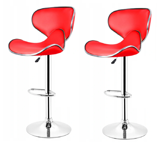 Bar Stools / Kitchen Counter Chairs - Pack of Two – Black Colour