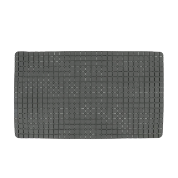 PVC Charcoal Grey Mosaic Finish Bath Mat