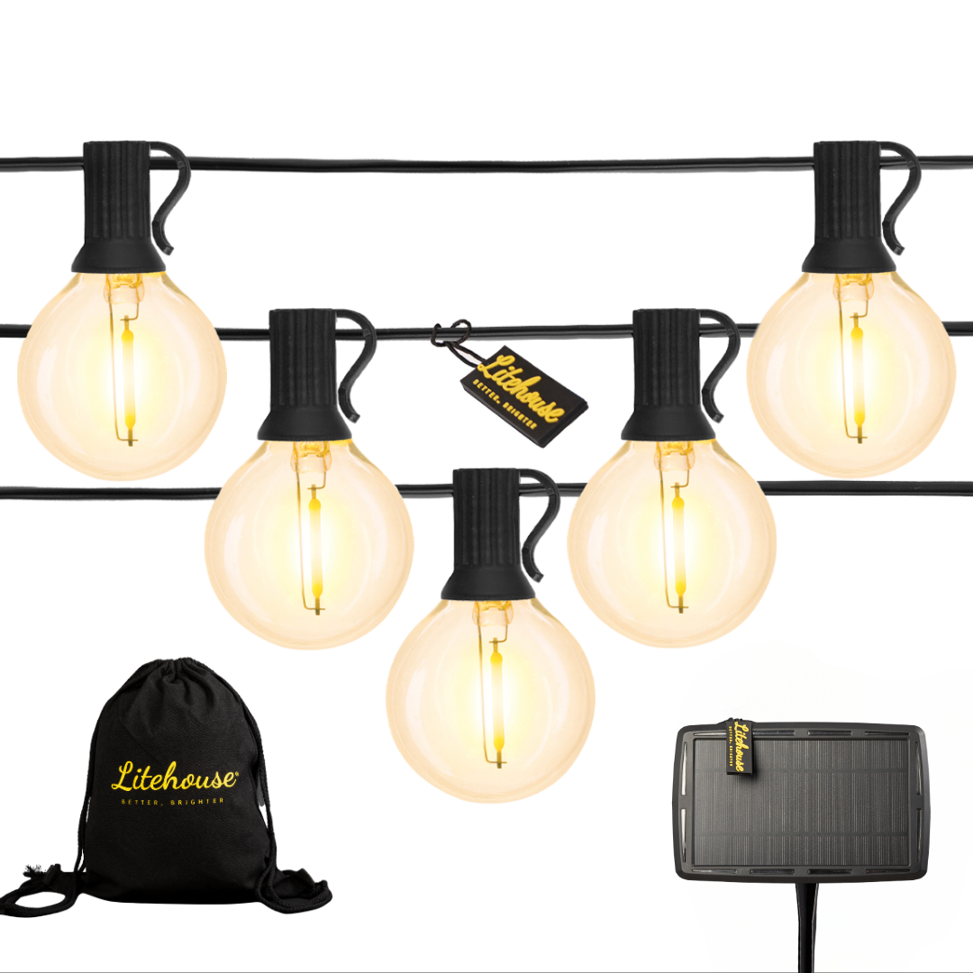 Litehouse Solar LED Mini Bulb String Lights Classic Bulbs Shop