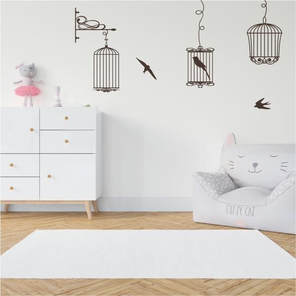 Bird Cage Wall Decal Vinyl Sticker