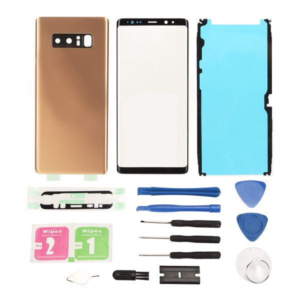Note 8 Back Glass Gold Kit