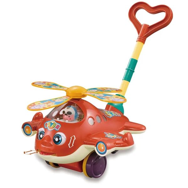 Musical Push-Pull Plane Car Toys Aircraft Kids