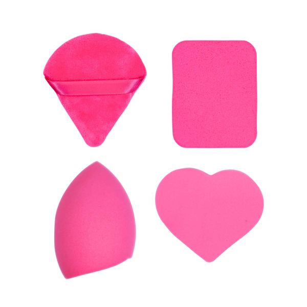 Deluxe Foundation Blending Microfiber Makeup Sponges and Puffs - Set of 8