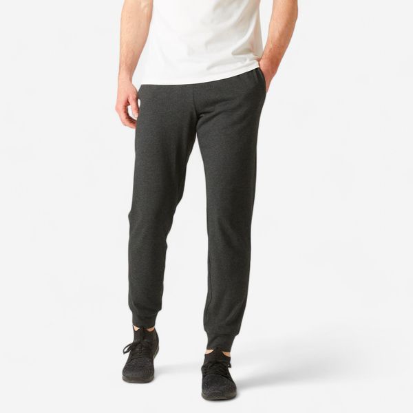 Domyos Men's Fitness Jogging Bottoms 120 - Dark Grey