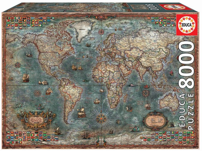 Educa Historical World Map 8000 Piece Puzzle