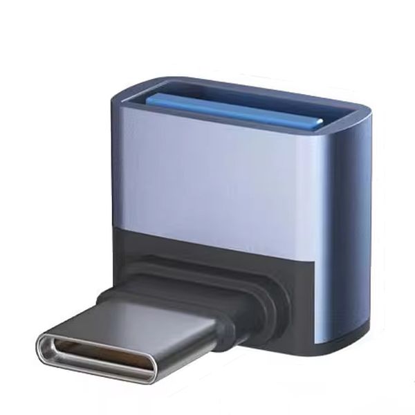 90 Degree USB Type-C to USB 3.1 OTG Adapter For Notebook, Phone, Car Audio