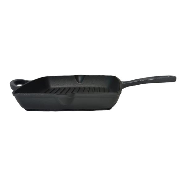 Sastro - 1 Pieces Quality 25cm Cast Iron Grill Pan Sage