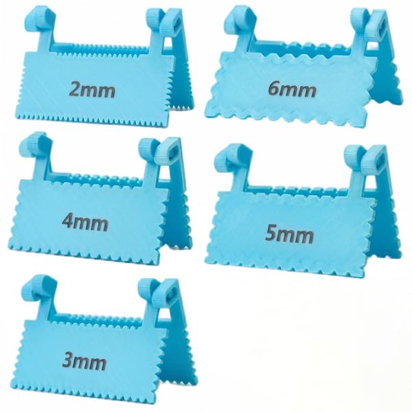 5 Pcs Clip-On Sewing Ruler, 2-6mm Stitch Guide Lock for Hand Sewing