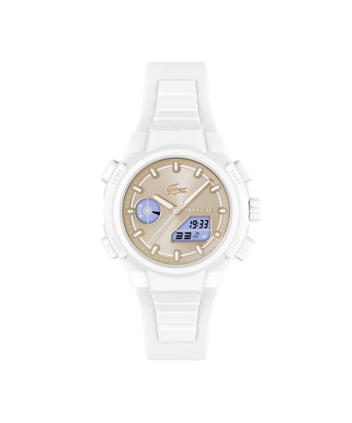 Lacoste Watches Ladies'LC33 40mm TR90 Case /RoseGold Dial /White.