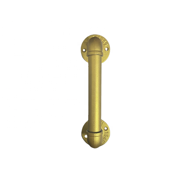 Industrial Pipe Door Pull Handle Barn Handle Gold