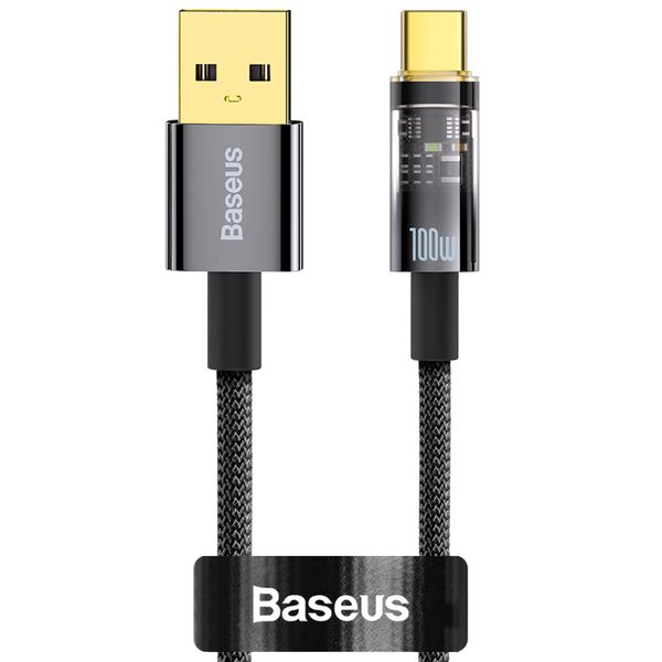 Baseus 100w Explorer Series Auto Power-Off Fast Charge Usb-a - Type-C Cable
