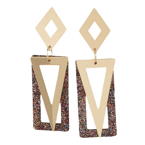 Pretty Jewels Geometric Link Drop Earrings